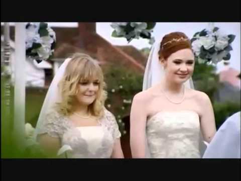 Karen Gillan and Katie Males Lesbian Wedding and Kiss