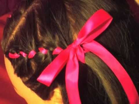 ♥ Toddlers & Tiaras Inspired flower Girl Ribbon French Braids
