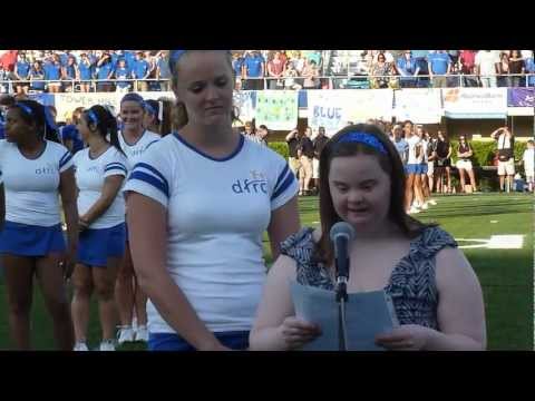 Laura Kelly at the Blue-Gold Game