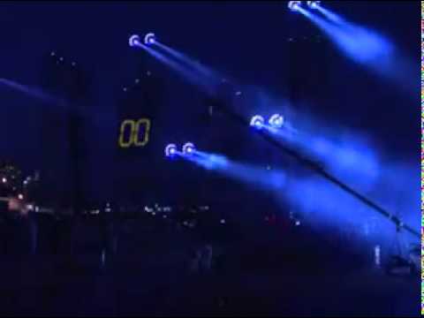Lasers and techno beats hail Monaco's royal wedding