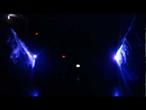 Wedding laser show with smoke