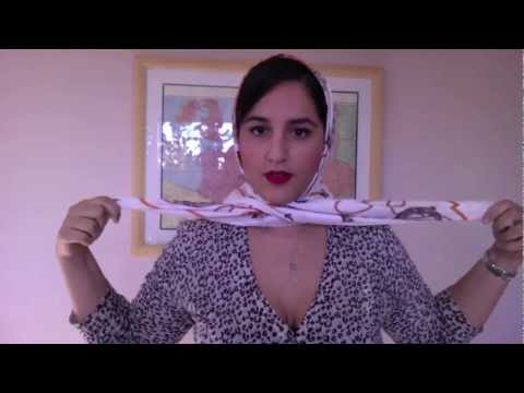 Tutorial: Grace Kelly / Old School Movie Star Scarf