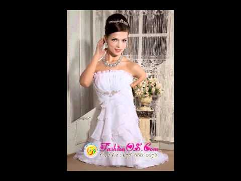 Sexy A-line Strapless Wedding Gowns Chiffon Beading Court Train