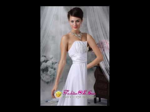 2013 Low Cost Beach Wedding Dress Gowns Ruched Court Train Strapless Chiffon in Nash Texas